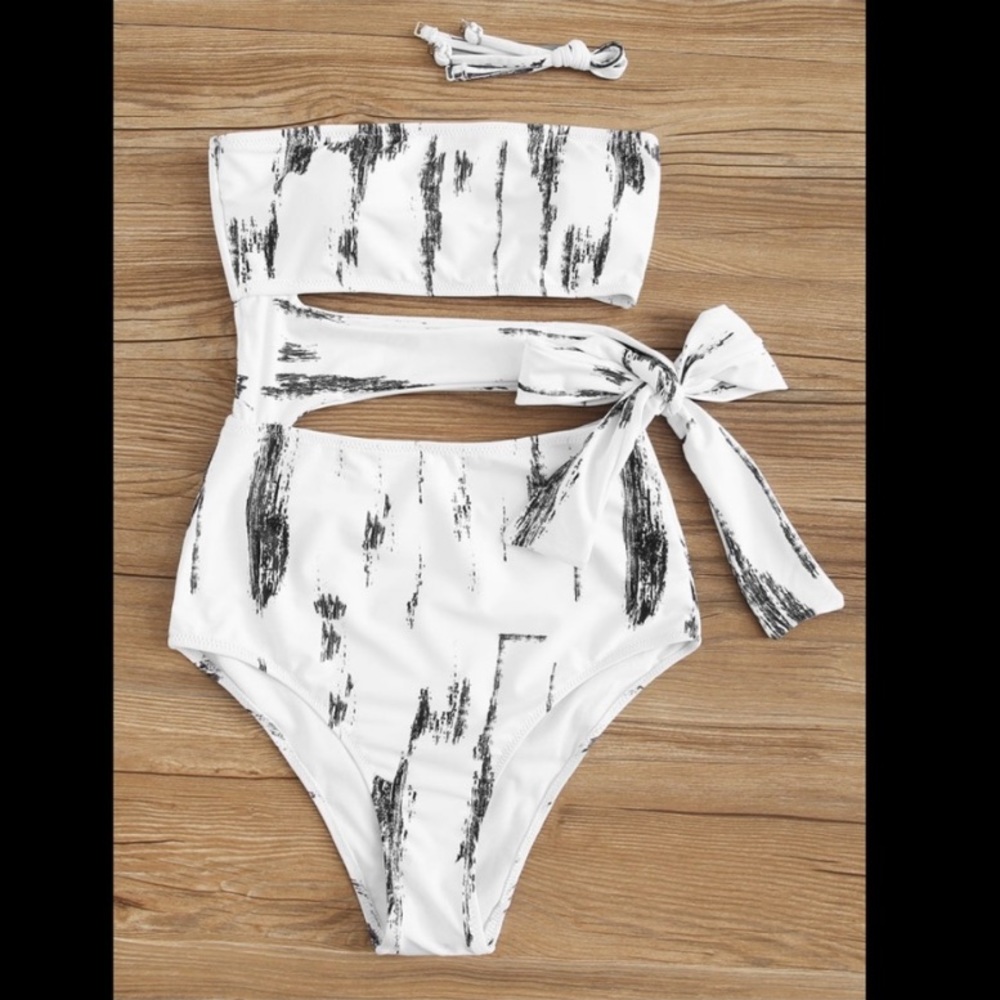One piece cut out bikini